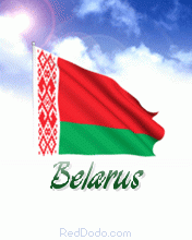 Animated flag of Belarus waving in the wind