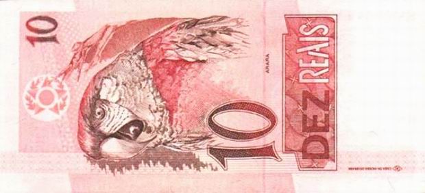 10 Brazilian Reais - paper banknote - Ten Reais bill