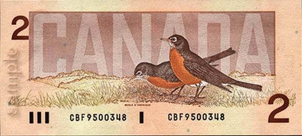 2 Dollars Canadian - paper money - Two Dollar Bill
