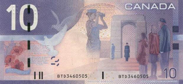 10 Dollars Canadian - paper money - Ten Dollar Bill